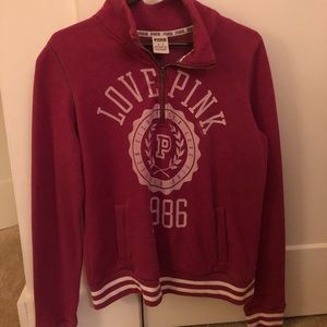 Half zip VS pink hoodie